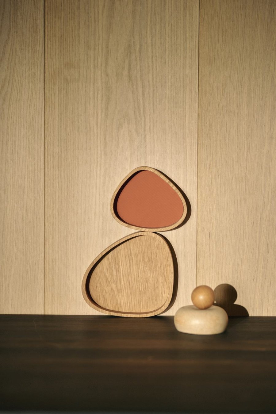 LIND DNA Curve Recycled Leder Glasuntersetzer 11x13 cm, Corduroy Rust