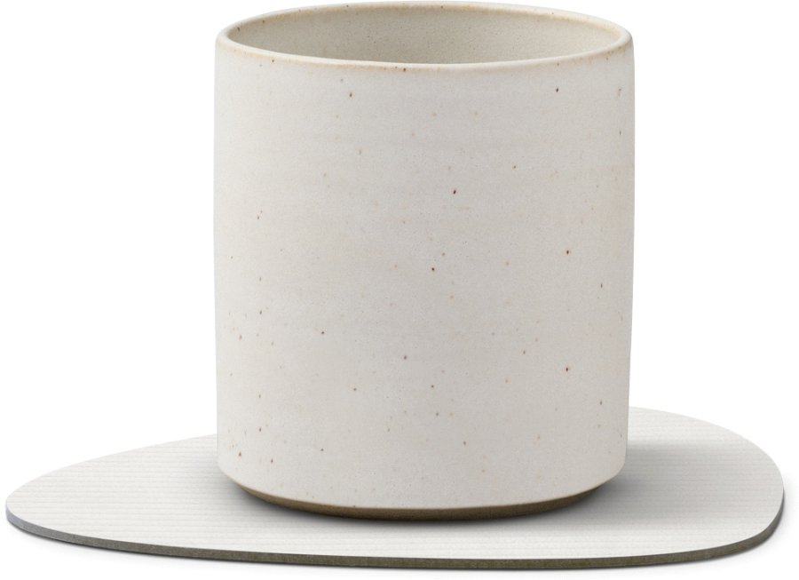 LIND DNA Curve Recycled Leder Glasuntersetzer 11x13 cm, Corduroy Pure White