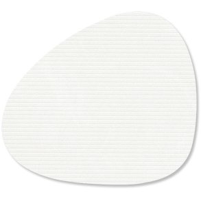 LIND DNA Curve Recycled Leder Glasuntersetzer 11x13 cm, Corduroy Pure White