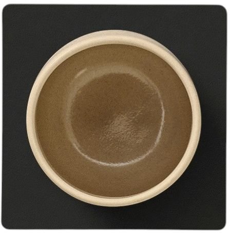 LIND DNA Square Recycled Leder Glasuntersetzer 10x10 cm, Nupo Schwarze Tinte