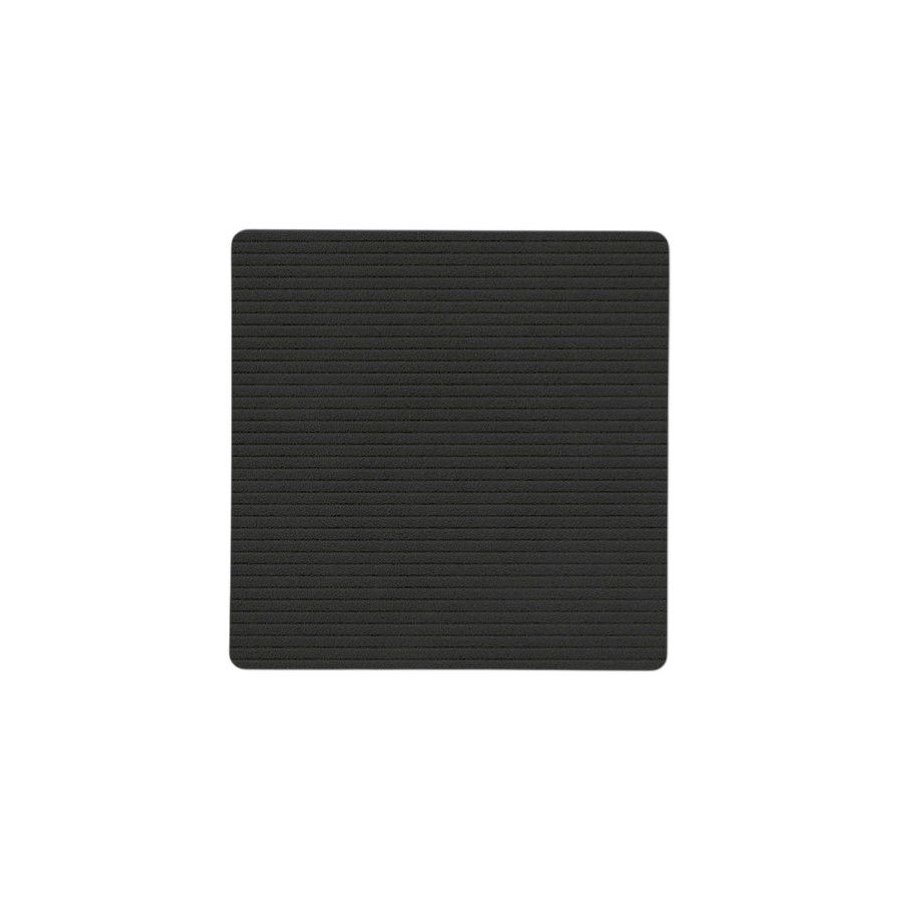 LIND DNA Square Recycled Leder Glasuntersetzer 10x10 cm, Corduroy Black Ink