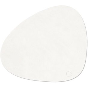 LIND DNA Curve Recycled L�der D�kkeserviet 37x44 cm, Nupo Pure White
