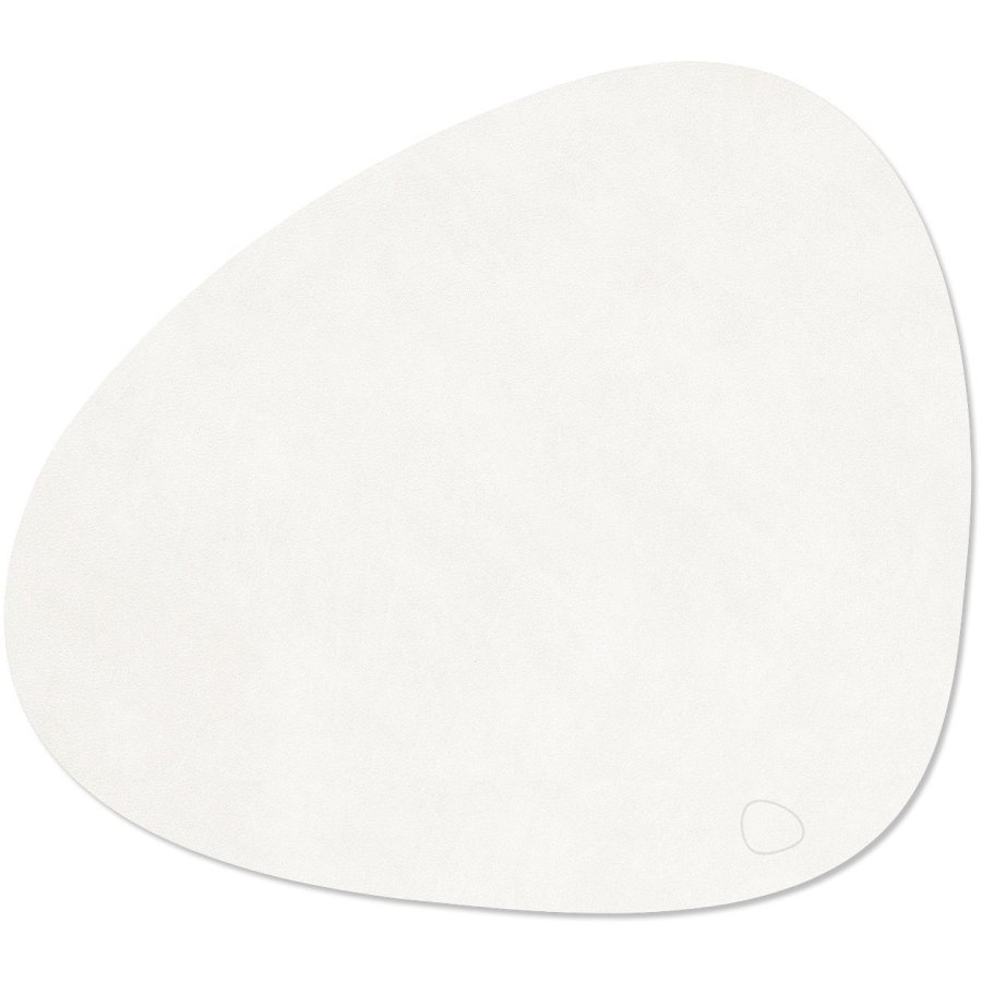 LIND DNA Curve Recycled L�der D�kkeserviet 37x44 cm, Nupo Pure White