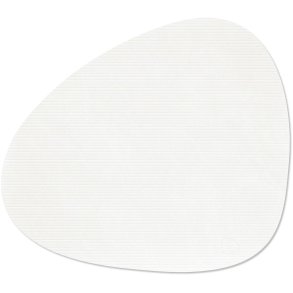 LIND DNA Curve Recycled L�der D�kkeserviet 37x44 cm, Corduroy Pure White