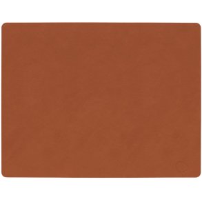 LIND DNA Square Recycled L�der D�kkeserviet 35x45 cm, Nupo Rust