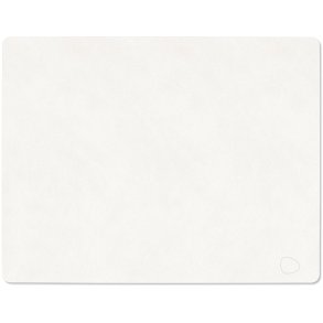 LIND DNA Square Recycled L�der D�kkeserviet 35x45 cm, Nupo Pure White