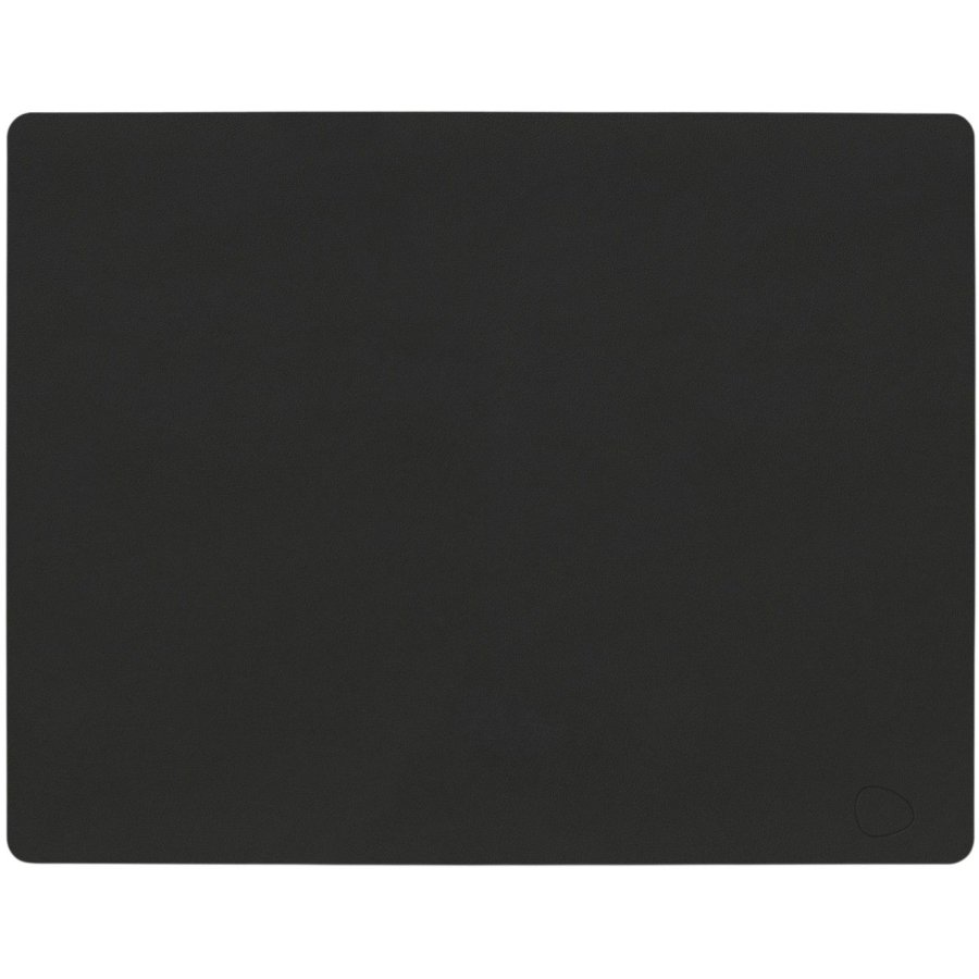 LIND DNA Square Recycled L�der D�kkeserviet 35x45 cm, Nupo Black Ink