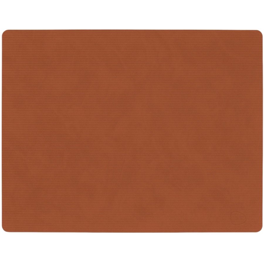 LIND DNA Square Recycled L�der D�kkeserviet 35x45 cm, Corduroy Rust