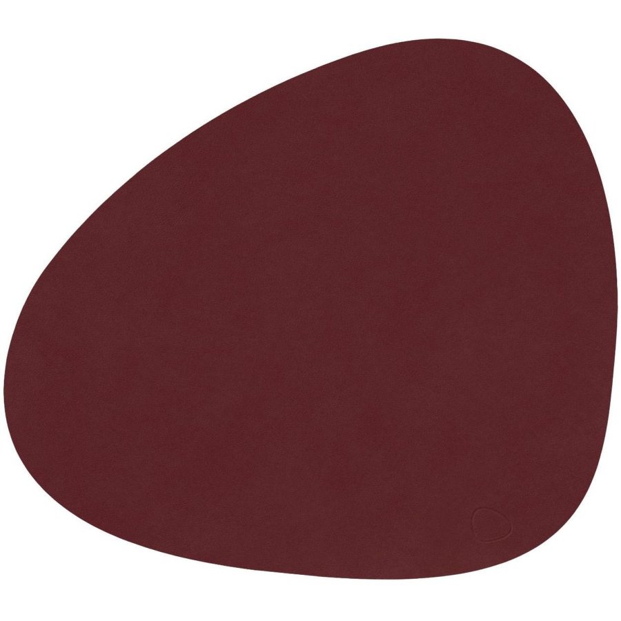 LIND DNA Curve Recycled Leder Tischset 37x44 cm, Nupo Burgundy