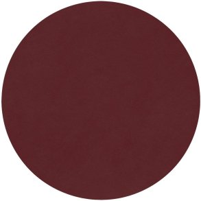 LIND DNA Circle Recycled Leder Platzset Ø38 cm, Nupo Burgundy