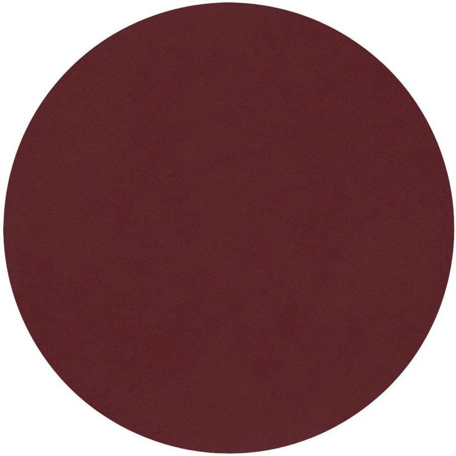 LIND DNA Circle Recycled Leder Platzset Ø38 cm, Nupo Burgundy