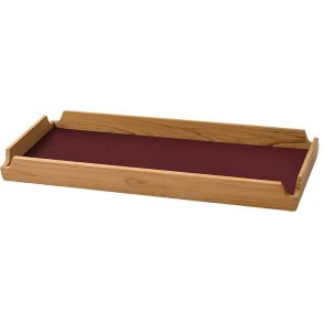 LIND DNA Square Slim Airy Dienblad 36,6x14,6 cm, Nupo Bourgogne/Teak