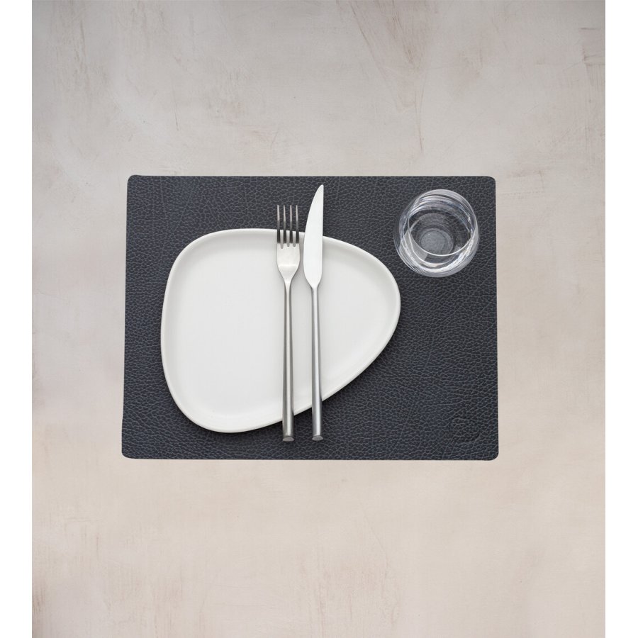 Lind DNA Square Tischset M, Hippo Schwarz-Anthrazit