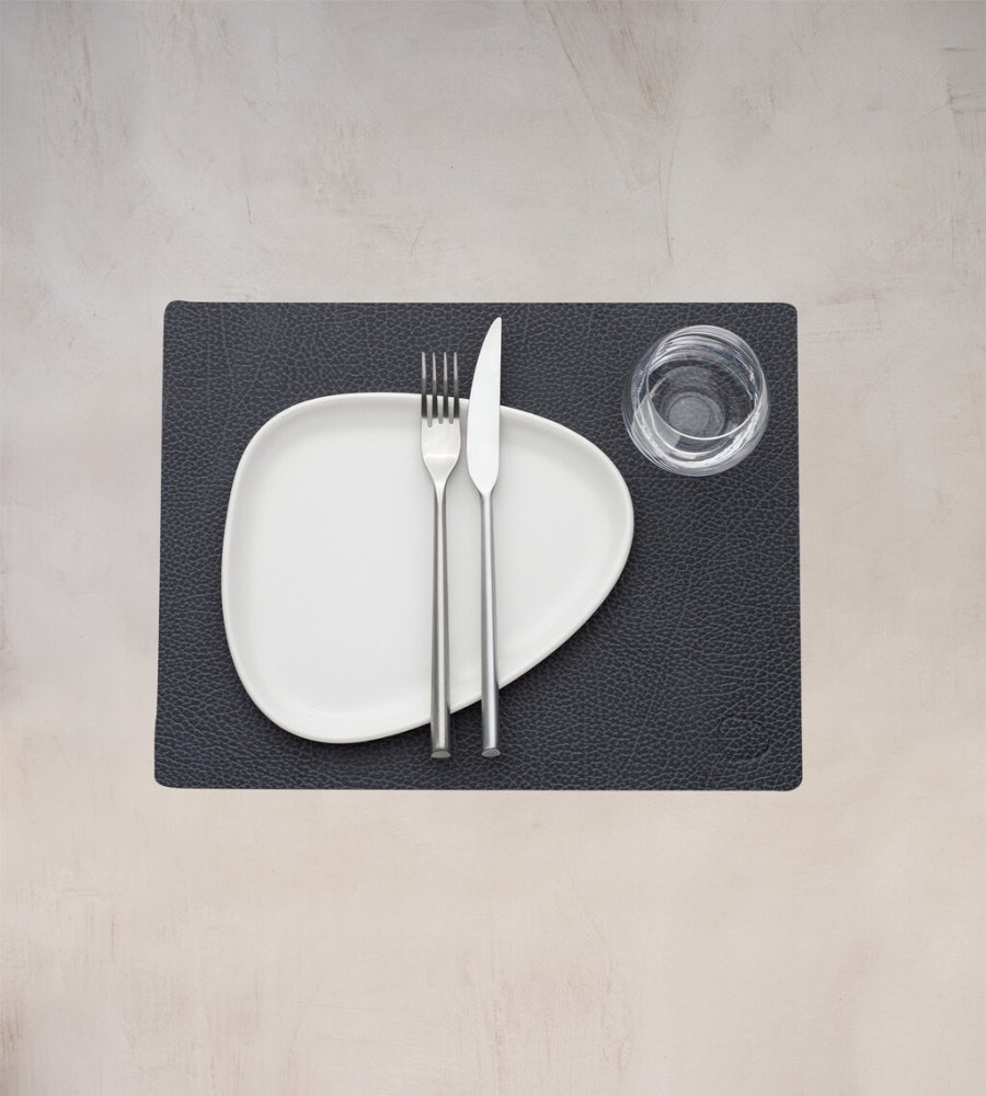 Lind DNA Square Tischset M, Hippo Schwarz-Anthrazit