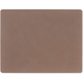 LIND DNA Square Recycled Læder Dækkeserviet 35x45 cm, Nupo Truffle