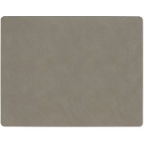 LIND DNA Square Recycled Læder Dækkeserviet 35x45 cm, Nupo Flint Grey