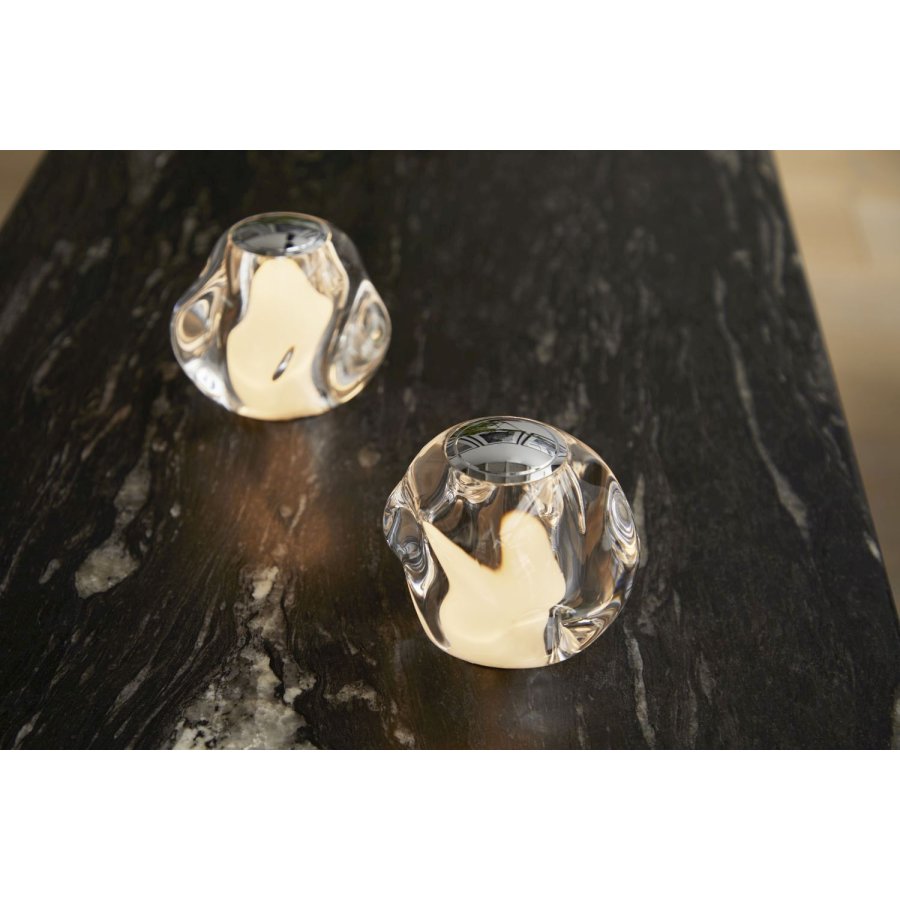 LOOM Design Ice Ball Bordlampe LED H10 cm, Transparent/Krom