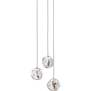 LOOM Design Ice Ball 3-Spot Pendel LED �10,5 cm, Transparent