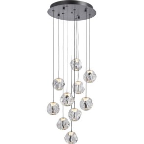 LOOM Design Ice Ball 10-Spot Pendel LED �10,5 cm, Transparent