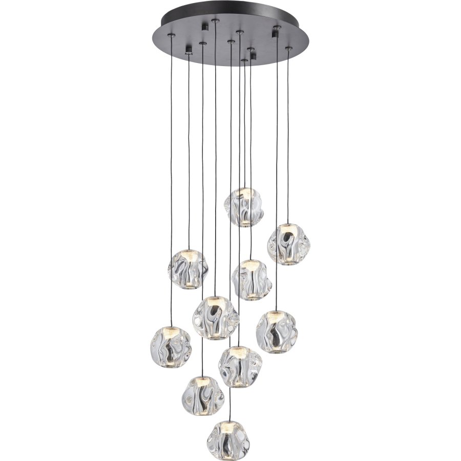 LOOM Design Ice Ball 10-Spot Pendel LED �10,5 cm, Transparent