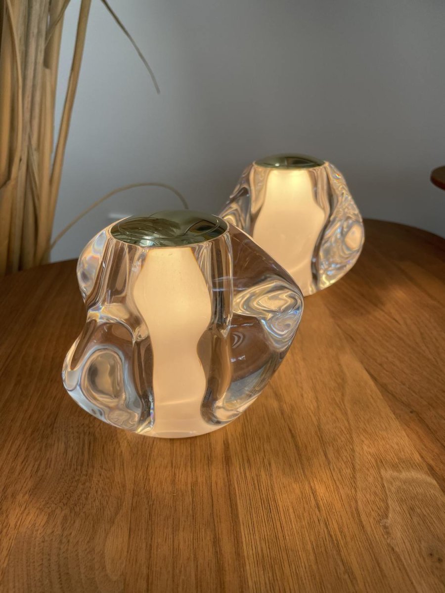 LOOM Design Ice Ball Bordlampe LED H10 cm, Transparent/Guld