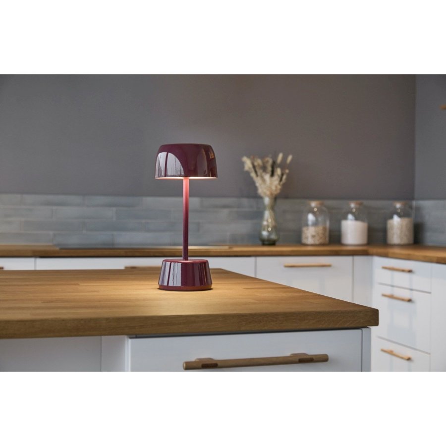 LOOM Design Dexter Bordlampe LED H30 cm, Dark Cherry
