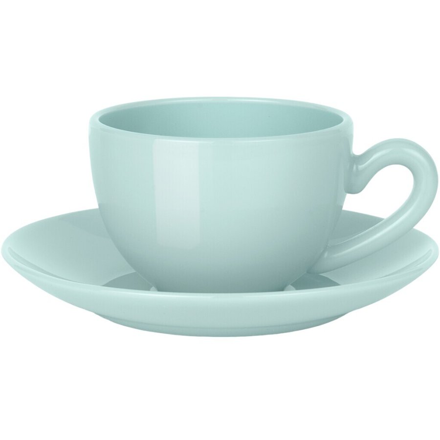 Lucie Kaas MILK Tasse mit Untertasse 20 cl, Minty Haze