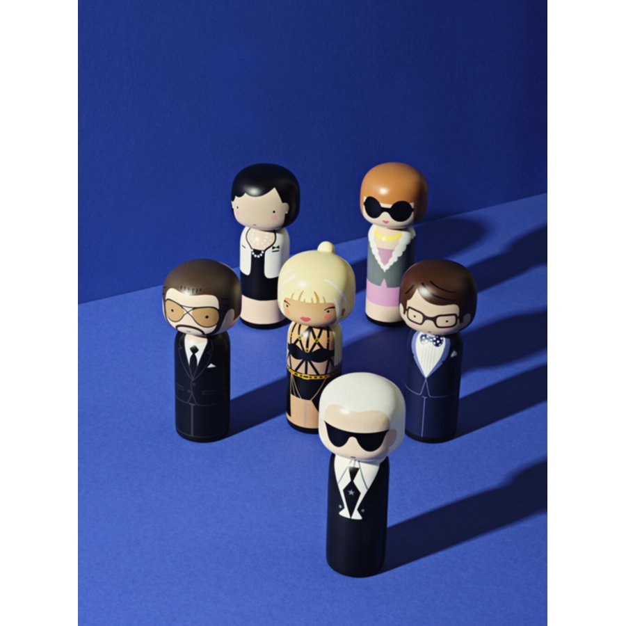 Lucie Kaas Kokeshi Anna H14.5 cm, Malet Tr