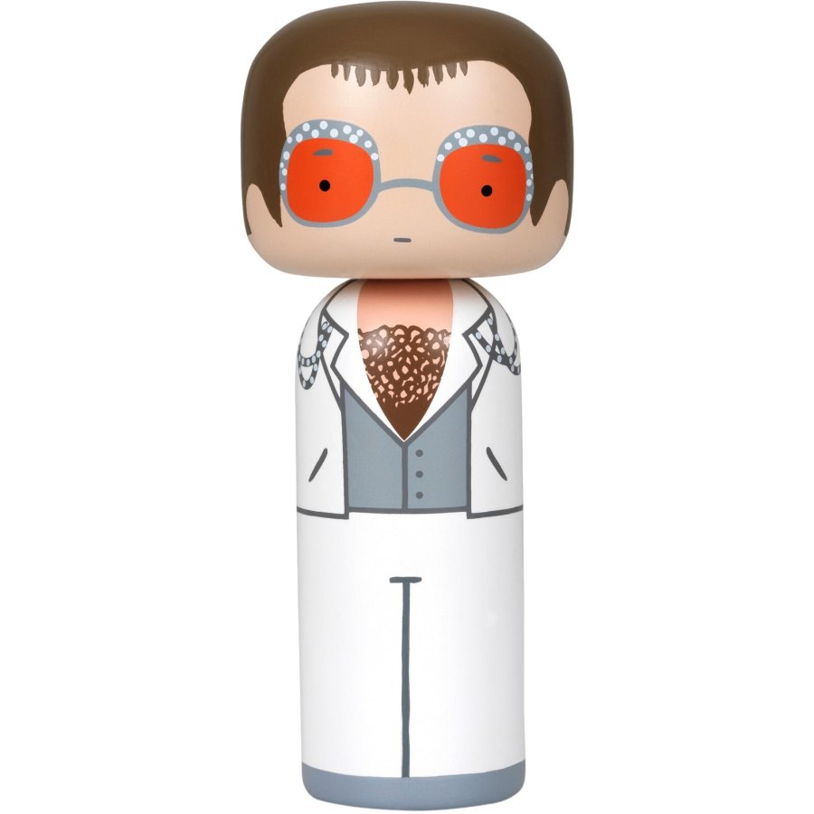 Lucie Kaas Kokeshi Elton H14.5 cm, Malet Tr�