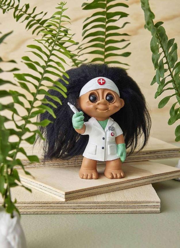 Lykketrold Good Luck Troll 9 cm, Krankenschwester