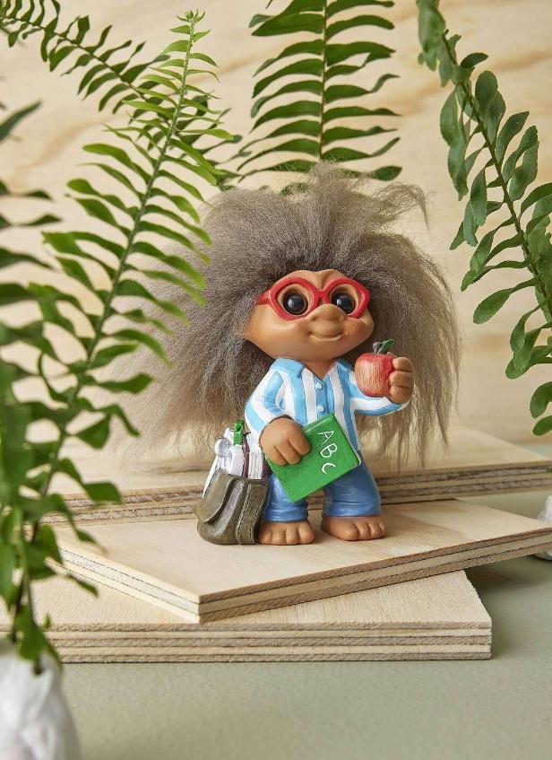 Lykketrold Good Luck Troll 9 cm, Lehrer