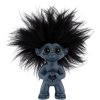 Lykketrold Good Luck Troll 9 cm, Dunkelblau m. Herz