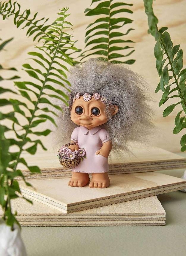 Lykketrold Good Luck Troll 9 cm, Blumenmdchen