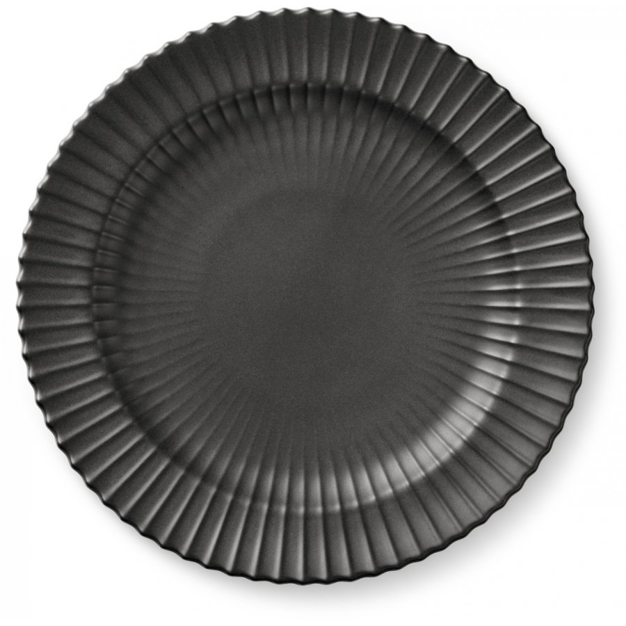 Lyngby Tallerken 20cm Mat Sort