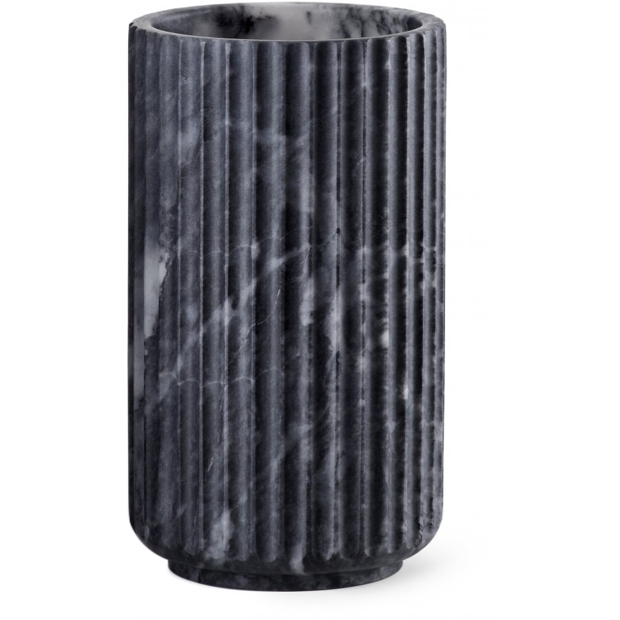 Lyngby Vasen 20cm Sort Marmor
