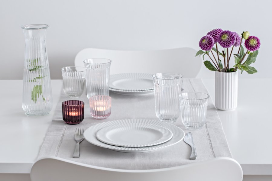 Lyngby Vandkaraffel 1 L. Klart Glas 2Pk.