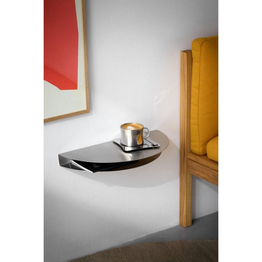 MOEBE Half Moon Wandregal 40 cm, Edelstahl