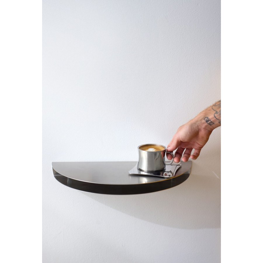 MOEBE Half Moon Wandregal 40 cm, Edelstahl
