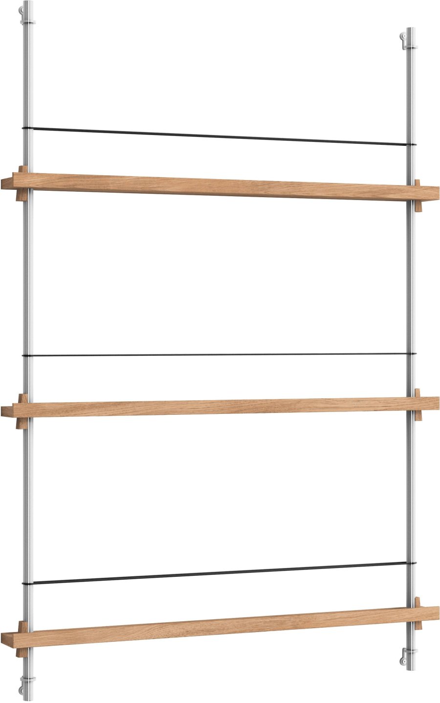 MOEBE Zeitschriftenstnder 115x85 cm, Eiche/Edelstahl