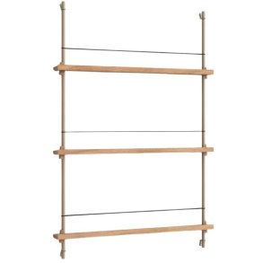 MOEBE Magasinreol 123x85 cm, Warm Grey/Eg