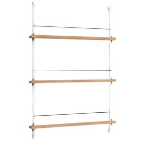 MOEBE Magasinreol 123x85 cm, Hvid/Eg