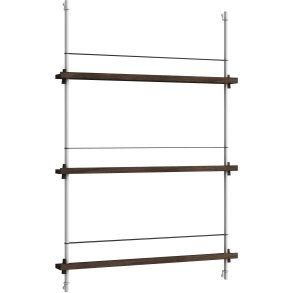 MOEBE Magasinreol 115x85 cm, Rget Eg/Rustfrit Stl