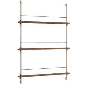 MOEBE Magasinreol 123x85 cm, Warm Grey/Rget Eg