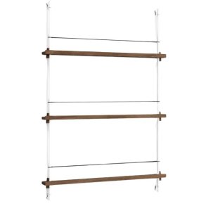 MOEBE Magasinreol 123x85 cm, Hvid/Rget Eg