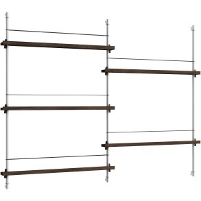 MOEBE Magasinreol 115x162 cm, Rget Eg/Rustfrit Stl