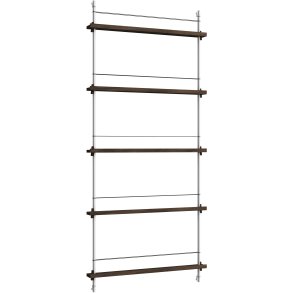 MOEBE Magasinreol 180x85 cm, Rget Eg/Rustfrit Stl