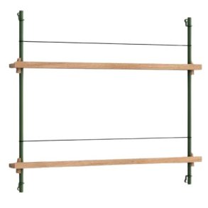 MOEBE Magasinreol 85x73 cm, Pine Green/Eg