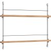 MOEBE Magasinreol 85x65 cm, Eg/Rustfrit Stl