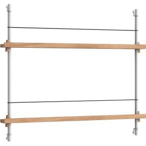 MOEBE Magasinreol 85x65 cm, Eg/Rustfrit Stl