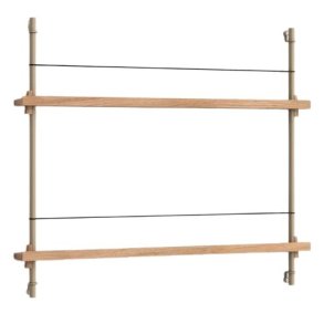 MOEBE Magasinreol 85x73 cm, Warm Grey/Eg